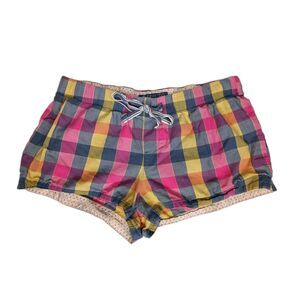 Xhilaration Women's Sleepwear Pink Plaid Cotton Sleep Shorts Size Small